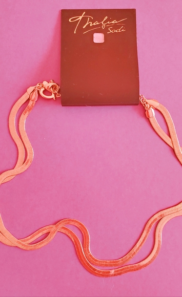 NWT - Thalia Sodi Gold Double Strand Necklace - Picture 3 of 5